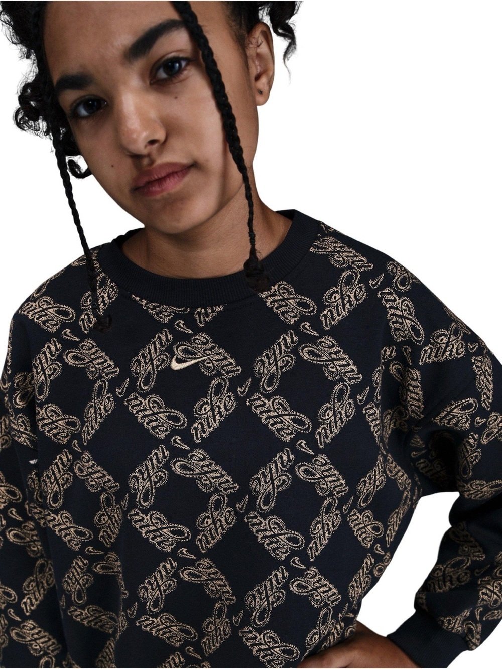 Nike | Big Girls Sportswear Club Fleece Oversized Crewneck Sweatshirt | Size XL - Picture 1 of 6